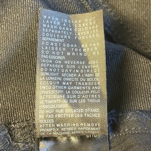 All Saints Petrel Ashby Low Rise Skinny Coated Black Faux Leather Jeans Size 27 - Picture 12 of 14